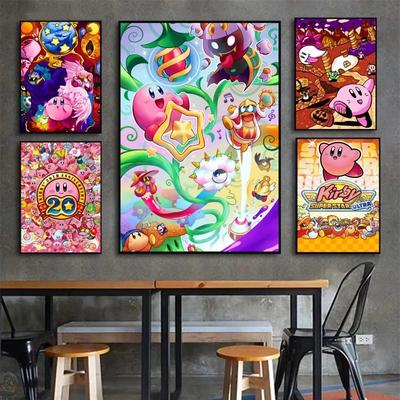 1pc Kirby Poster Poster Stickers Art Wall Murals Decor Game Room Decor Gifts Kawaii HD Painting Cat Cars