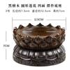 Base girevole in legno massello per sfera di cristallo base sferica rialzata Feng Shui sfera uovo intaglio zucca ornamento curvo base in legno