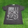 Skull Biker Shirt Large 22x28 Faded