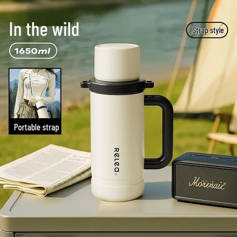 Wushengwu Large Capacity Travel Insulated Thermos Bottle