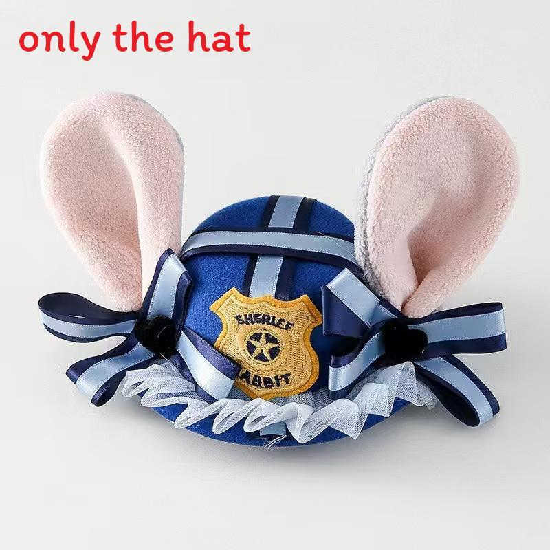 Zootopia Nick Judy Police Cartoon Cap With Ear Design For Kids And Adults Summer Winter Fall Kid