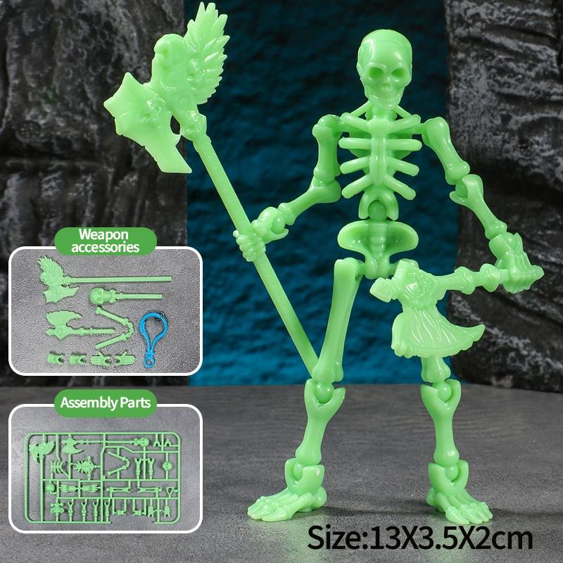 Multi-Jointed Movable Shapeshift Robot 3D Printed Skeleton Mannequin Dummy Lucky 13 Action Figures Desk Ornament Halloween Decor