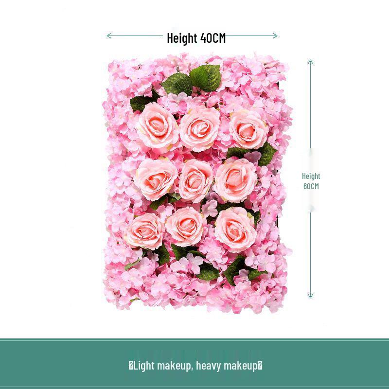 Qixi Festival Rose Flower Wall: Simulated Floral Background for Photography, Indoor Decor, and Wedding Celebrations