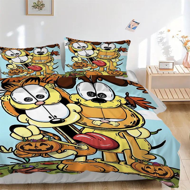 

3pcs Garfield Duvet Cover Set - Includes 1 Duvet Cover and 1/2 Pillowcases (No Insert) yy251107171 135x200cm