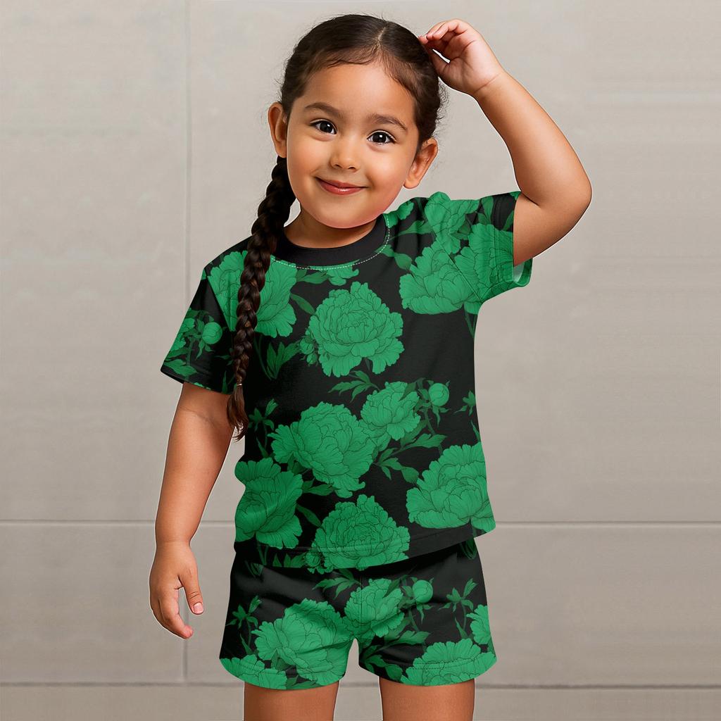 Patriotisches Kinder-Outfit – Kurzarm- und Shorts-Set, 2-teilig, für Jungen und Mädchen
