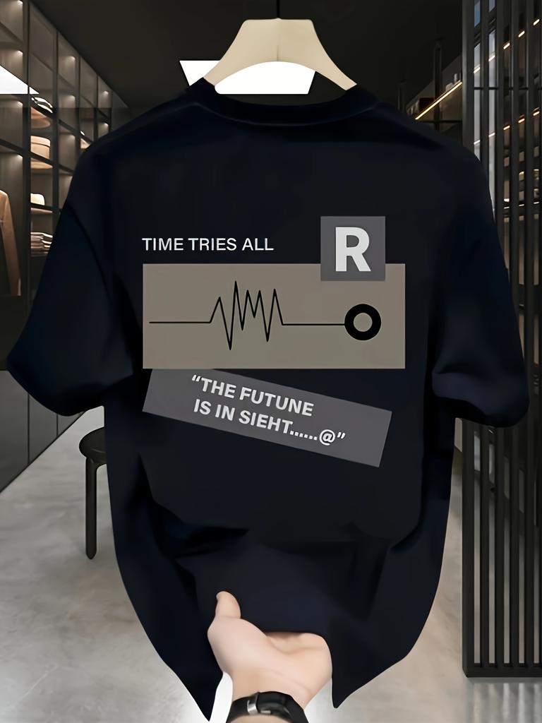 Mens heavyweight 100 cotton graphic tshirt lightweight and breathable comfortable casual wear trendy machine washable