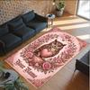 Birds Theme Crystal Velvet Floor Rug Personalized Custom Name Text Warm Carpet Home Decoration
