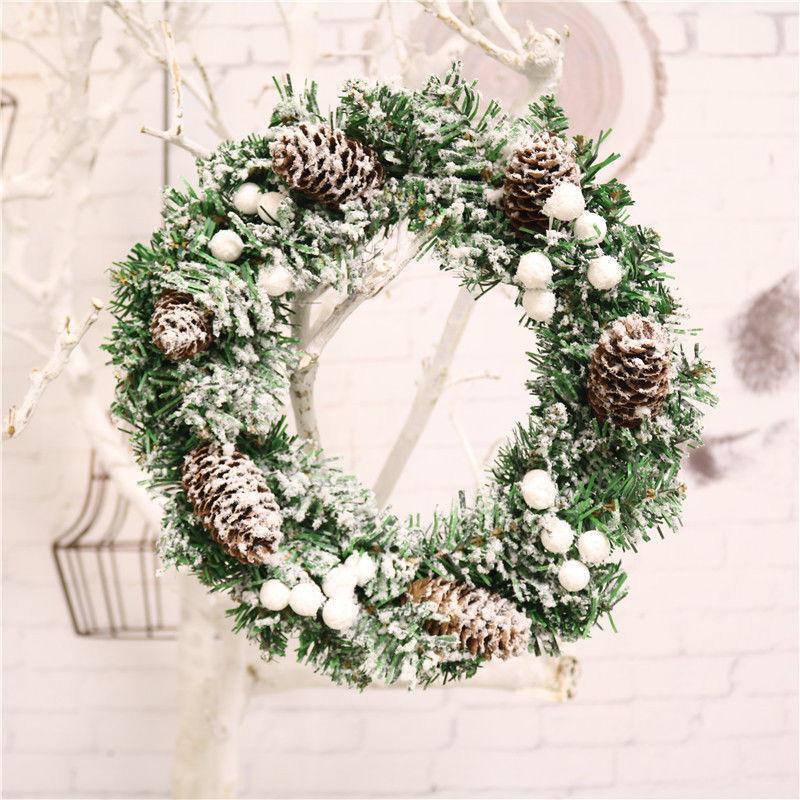 

30cm Christmas Pine Needle Wreath Christmas Simulation Wreath Door Hanging Home Christmas Window Decoration Hanging Decoration
