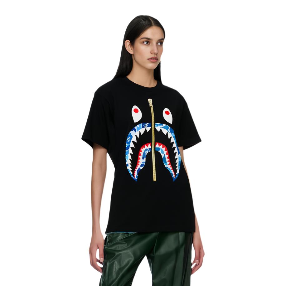 A Bathing Ape Zip Shark Short-sleeve T-shirt 1G30-110-015