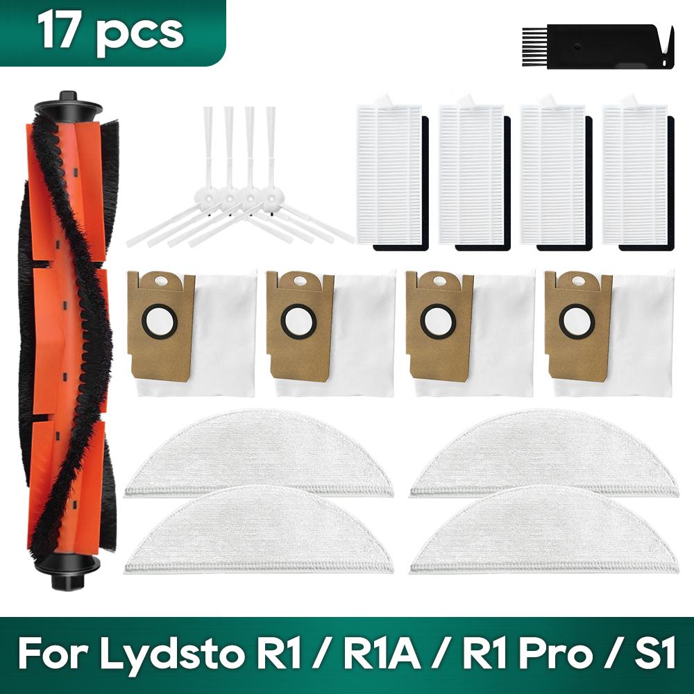 Passend für Xiaomi Lydsto R1 /R1A /R1 Pro /S1 /L1 Ersatzzubehör Ersatzteil Haupt-Seitenbürste Hepa-Filter Mopp Staubbeutel