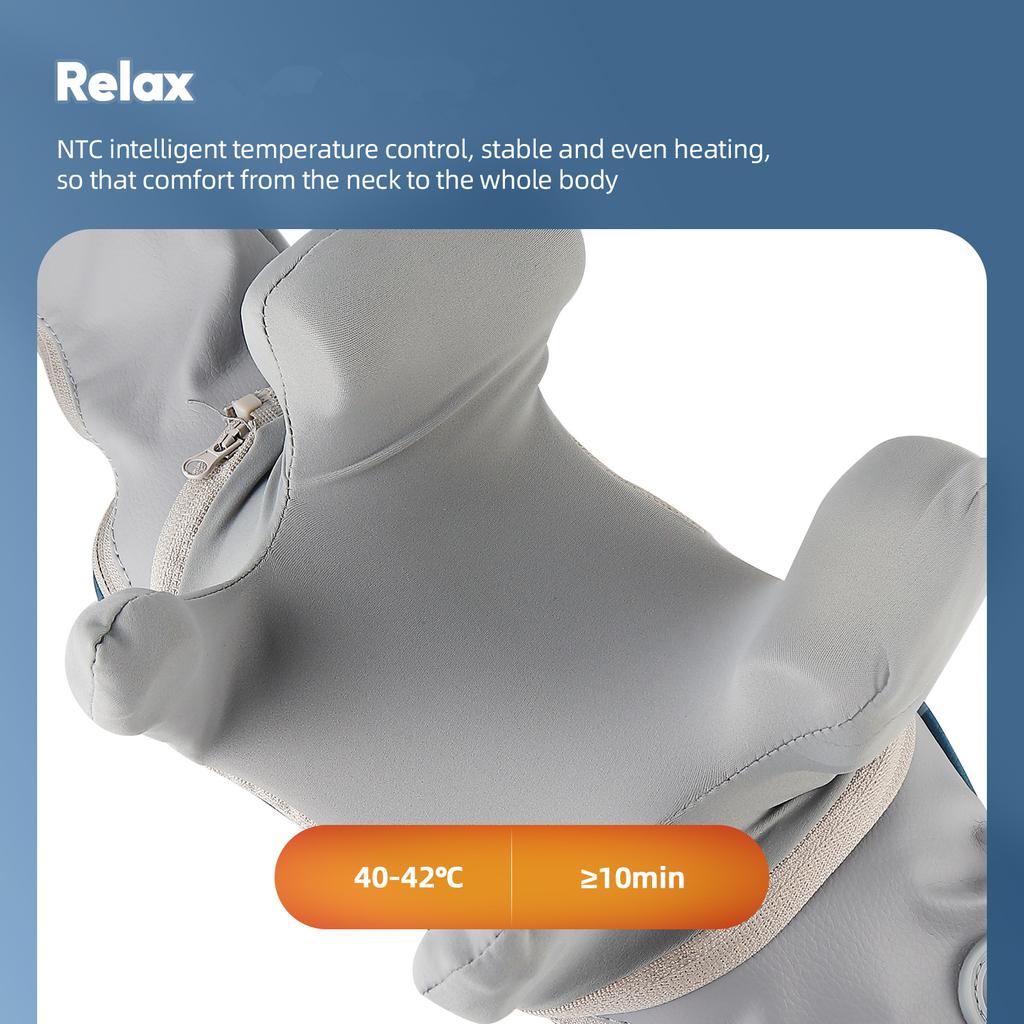 Foreverlily Neck And Shoulder Massager Wireless Neck And Back Shiatsu Kneading Massager Neck Cervical Relaxing Massage Shawl