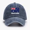 Australian Flag Print Baseball Cap Unisex AdjustableHat Sun Protect Dad Hat Washed Cotton UnisexCaps for Outdoor Traverl Hiking