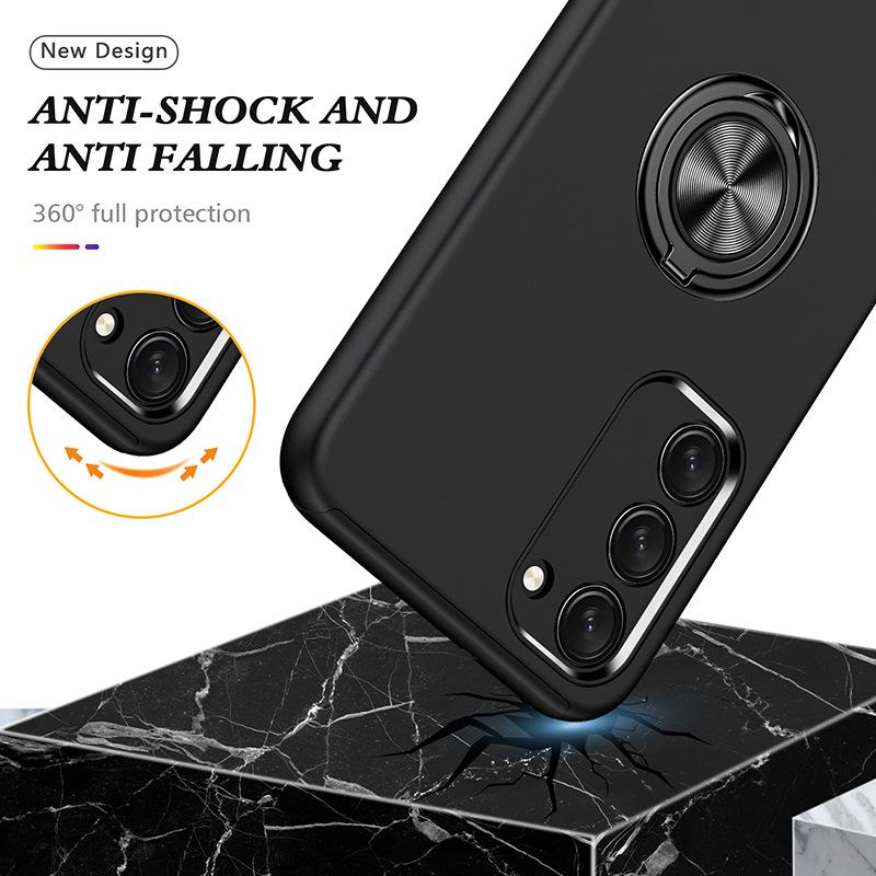 Samsung S23 Plus Car Mount Case: Magnetic, Anti-fall, Full Coverage with Hidden Ring Holder
