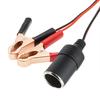12 Volt 50 Amp Battery Clamp Adapter with Female Socket and Copper Plated Crocodile Clips for Automotive Power