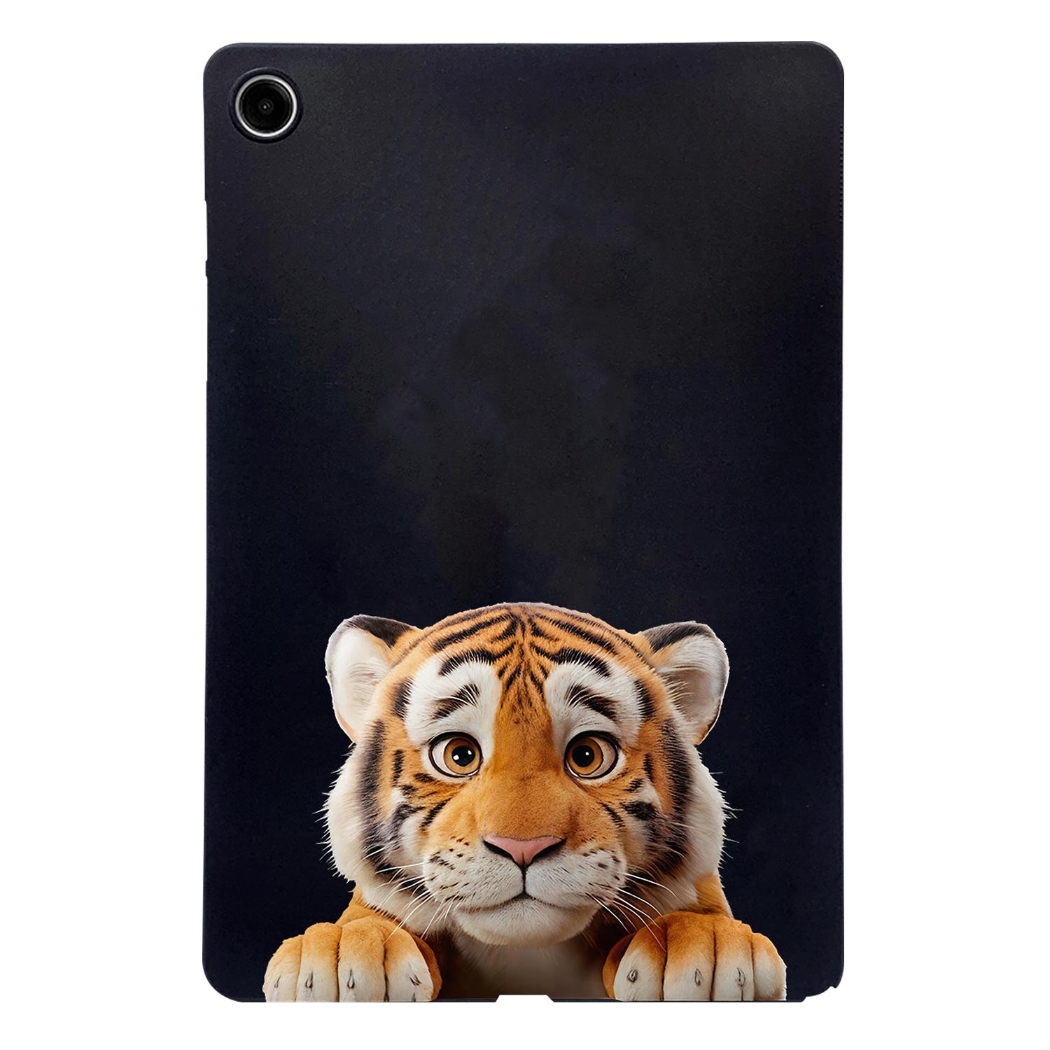 

For Samsung Galaxy Tab A9+ Case Pattern Printing Slim TPU Tablet Protective Cover Little Tiger