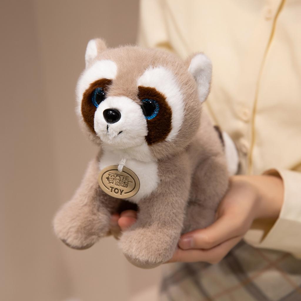 1 szt. 20CM Uroczy Szop Panda Tygrys Pluszowe Zabawki Kreskówka Pluszowy Różowy Szop Biały Żółty Tygrys Poduszka na Prezent Urodzinowy Świąteczny