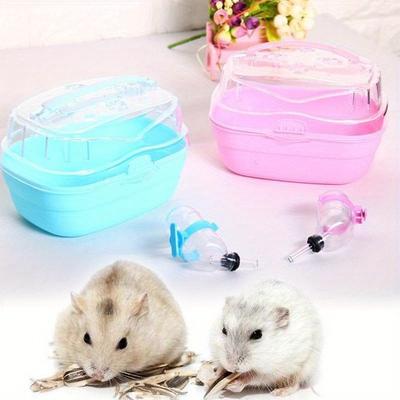 Cage de Transport Portable Transparente pour Hamster Cage de Transport Créative pour Animaux de Compagnie Cage de Transport pour Animaux de Compagnie Voyage Cage pour Hamster pour Petits Animaux