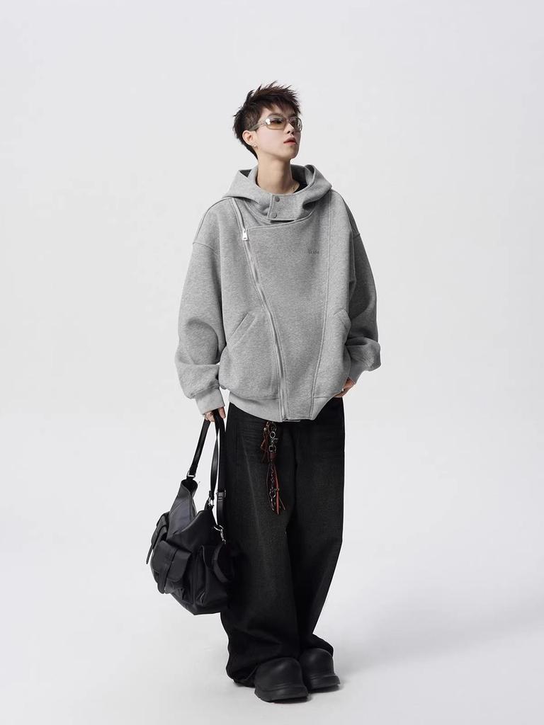 Men's Double-Zip Cardigan Hoodie: American Trendy Heavyweight, Loose Fit, Spring & Autumn Style