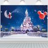 Weihnachtsmann-Eisschloss-Muster, Fotografie-Hintergrund, Vinyl, Weihnachten, Winter, Mottoparty, Fotohintergrund, Wandteppich, Banner-Dekoration