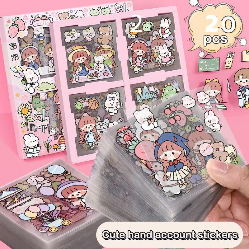 

40Pcs PET Pattern Cartoon Scrapbooking Cute Sticker DIY Handbook Kawaii Stickers Decoration Stationery Supplies