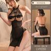Erotic Underwear, Sexy embroidered lace, Seductive Cheongsam, Hot see-through uniform set, pajamas wholesale 8630