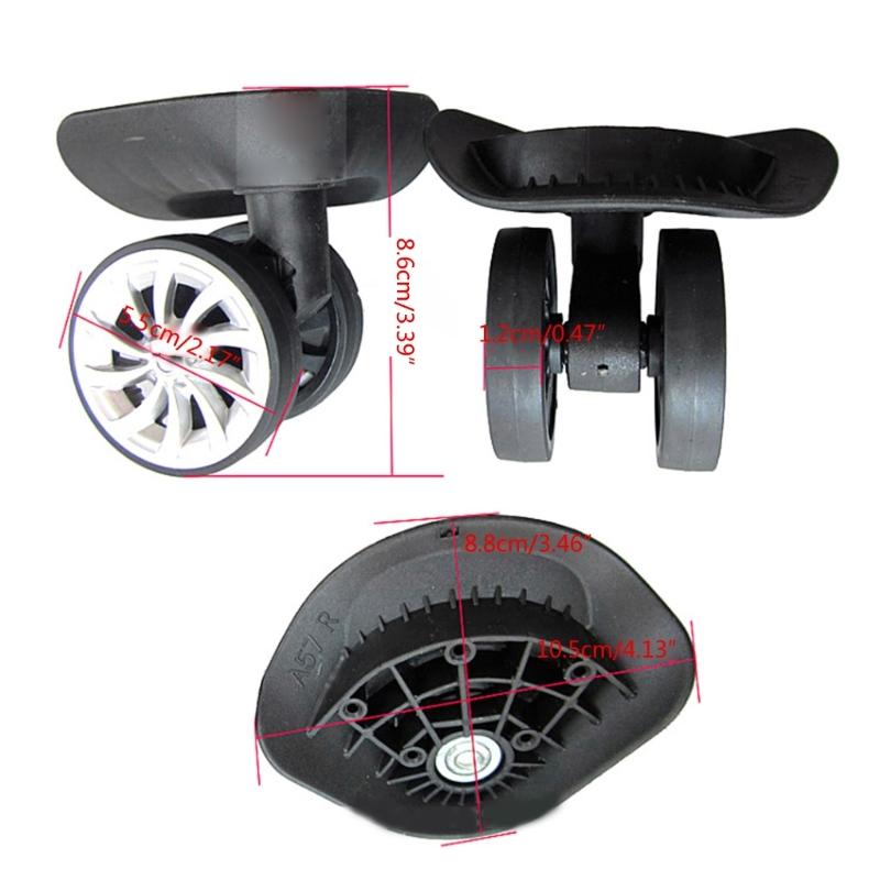 A57 Trolley Case Luggage Wheels Luggage Swivel Left and Right Wheels DIY Suitcase Replacement Parts for Most Suitcases