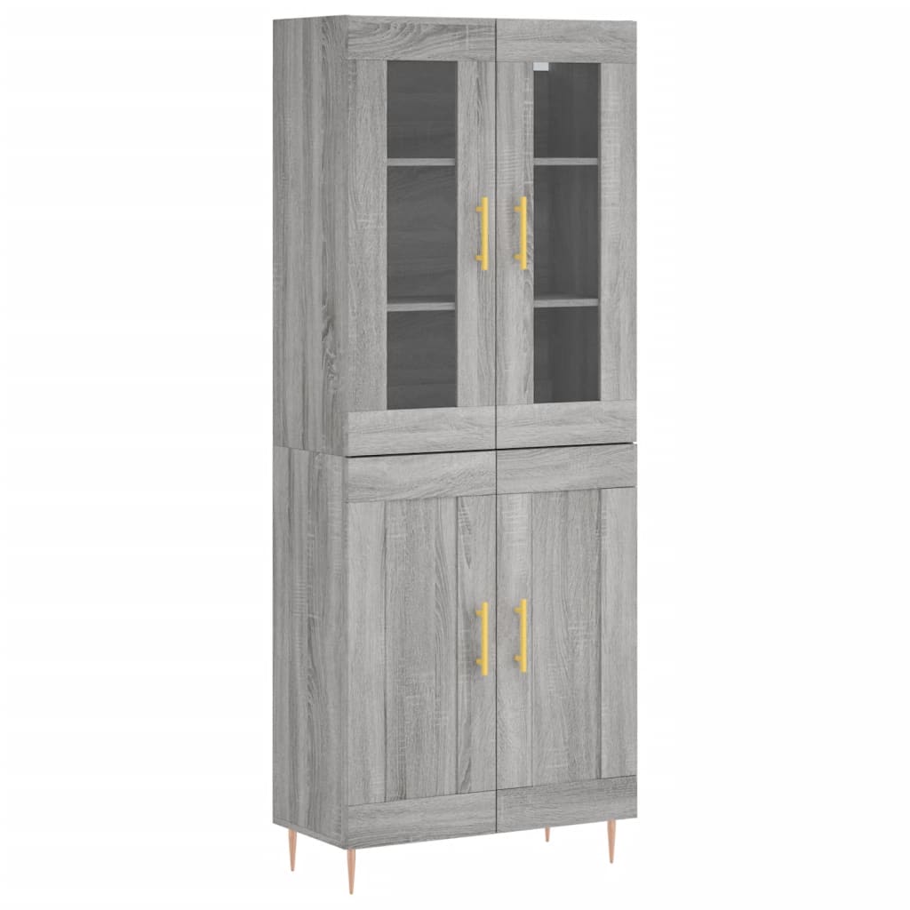 Highboard Grey Sonoma 69.5 x 34 x 180 cm Particleboard