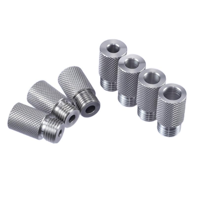 Stainless Steel Extended Knurled Drill Sleeve Woodworking Dowel Drill Locator 3 in 1 Puncher Accessories