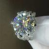 New ring, featuring zircon stones, fashionable European and American style, with an exaggerated twisted and crossed design, for women