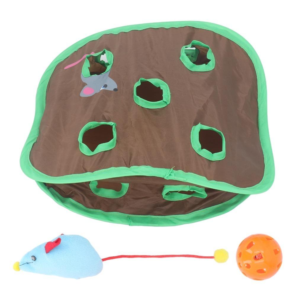 Bell Included Mouse Chasing Toy Collapsible Foldable Popup Cat Toy  Indoor Play