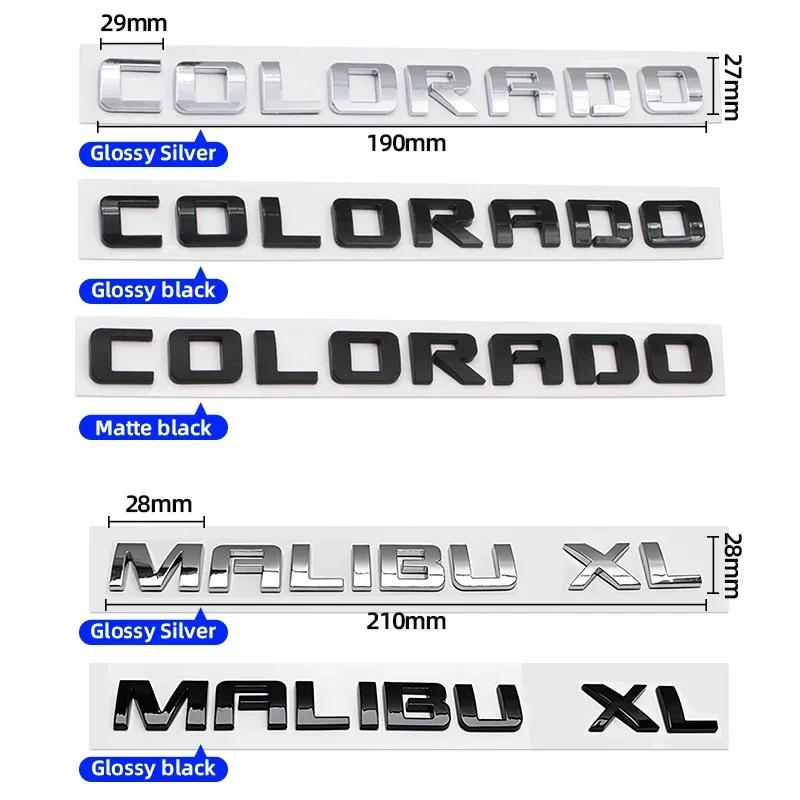 3D ABS Emblem Car Body Rear Trunk Sticker Badge For chevrolet Colorado HIGH COUNTRY malibu XL silverado spark LT Accessories