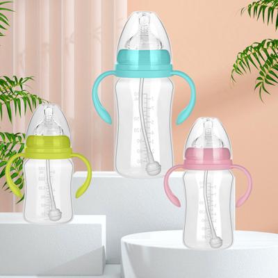 180/240/300 ml Nippelflasche, realistische, sturzsichere PP-Flasche mit 360 Grad drehbarem Griff, für den täglichen Gebrauch