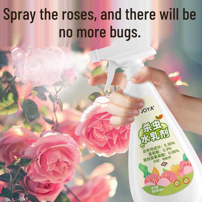 Insecticide Spray for Flowers and Potted Plants, Targets Aphids & Red Spiders, General Pest & Disease Control, Water-Based Emulsion