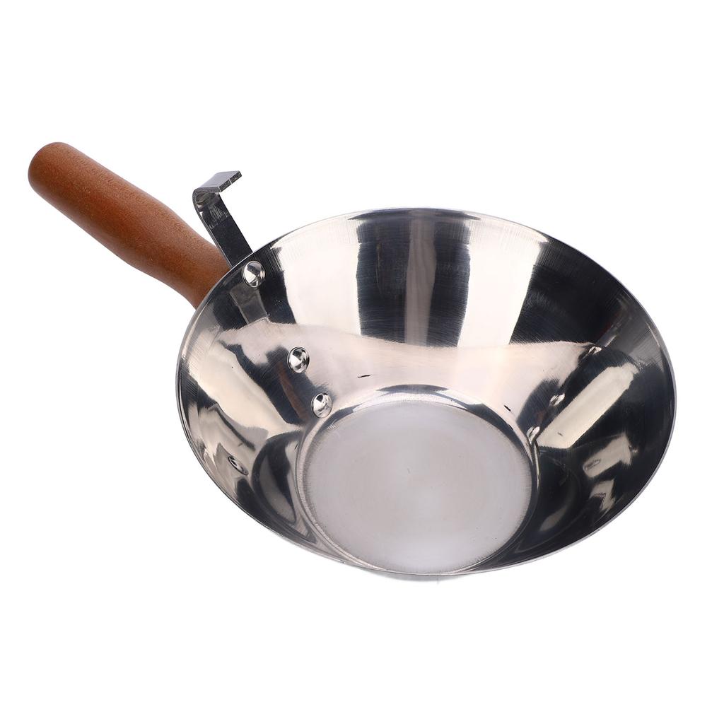 Miska tynkarska Wielofunkcyjna Ze stali nierdzewnej Wiadro na zaprawę z drewnianą rączką do zaprawy gipsowej