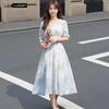 Ludian Women's Elegant Embroidered Midi Dress