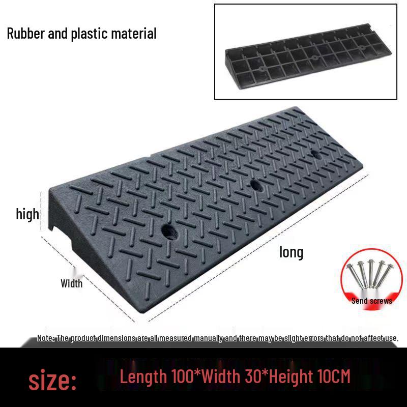 Curb and Threshold Ramp Mat - Rubber Slope for Home or Car Use