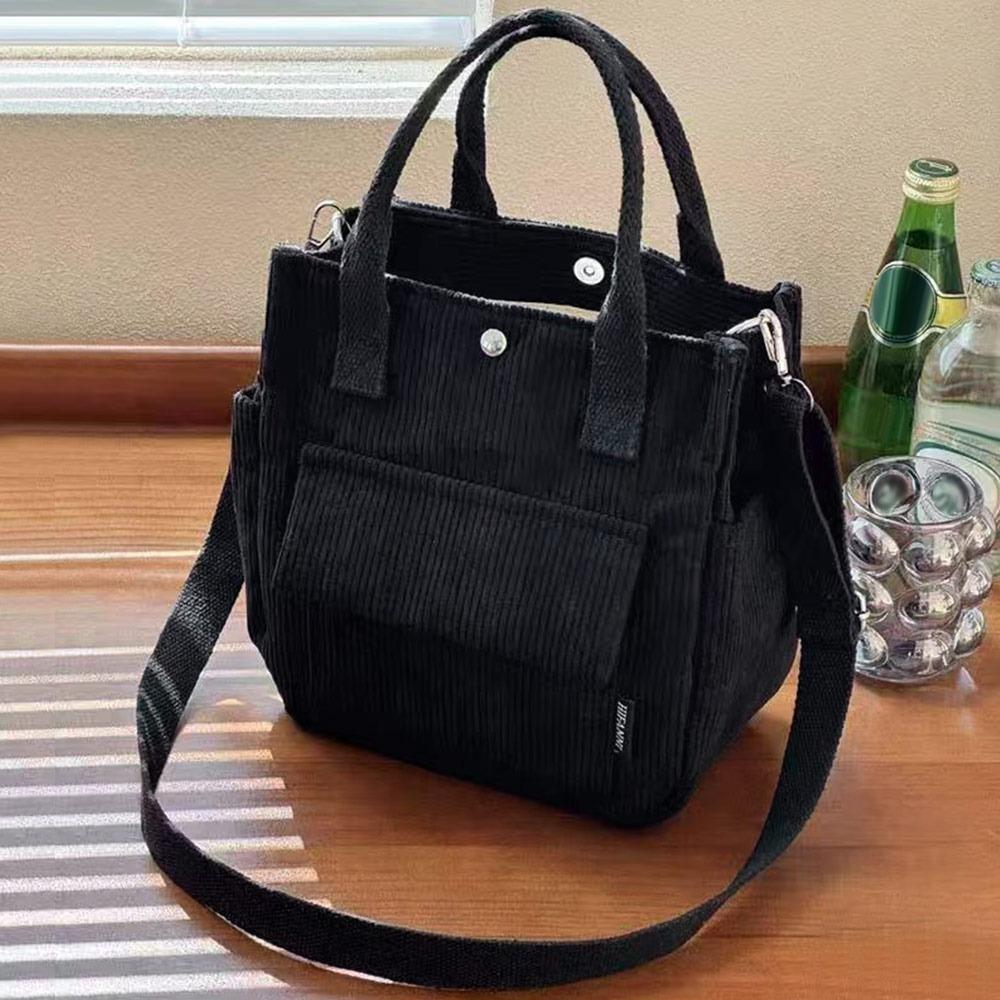 Versatile Stylish Crossbody Bag Multi-pocket Hand-held Tote Bag Portable Lunch Box Bag Student