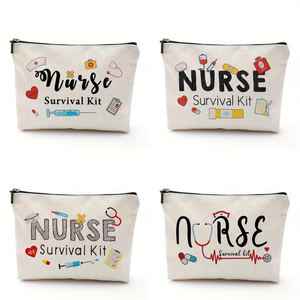 Medical Nurse Day Linen Bag Waterproof Zipper Organizer For Women