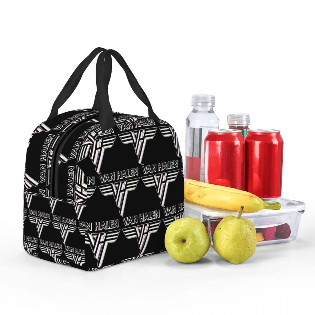 Van Halen 5150 Logo Insulated Lunch Bag for Women Office Cooler Thermal Food Box Tote Portable Lunch Boxes Container