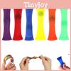 Colorful Stretch Mesh Bead Squeeze Toy Stress Relief Braided Net Tube With Marble 10.5cm Size