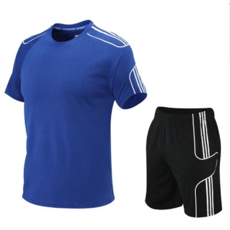 Set di tute da uomo Set da 2 pezzi da uomo Set di tute da fitness per abbigliamento casual estivo