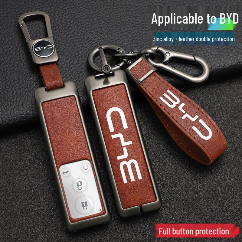 Compatible BYD G5 Car Key Case Cover (2016-2018 Models), High-End Suri Metal Shell.