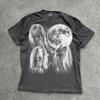 Afghan Hound Dog Lover Tee, Full Moon Starry Night Sky Print