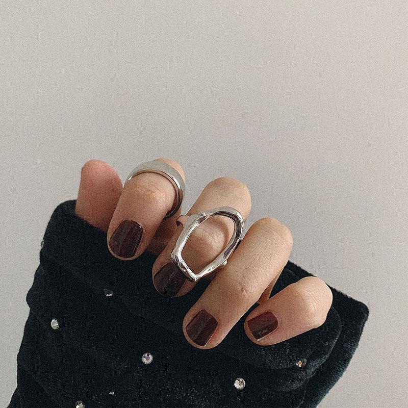 Elegant Silver S925 Open Adjustable Ring With Unique Irregular Light Design Surface