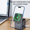 9-in-1 Multifunktions-Hub Dockingstation Kabelloses Ladegerät für iPhone 12-17, Magnetischer Schnelllade-Hub für AirPods, Schnellladegerät mit USB-C-Anschlüssen
