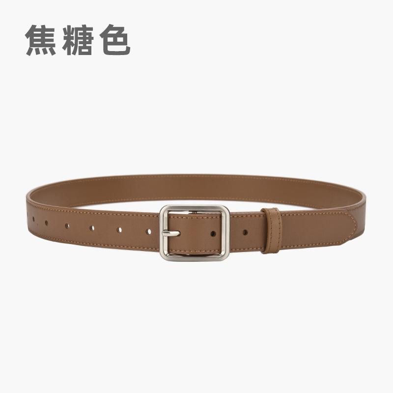 

Четыре сезона в наличии новый женский ремень с пряжкой из чистой кожи универсальный простой ковбойский костюм юбка брюки ремень 105cm