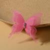 10Pcs Lightweight 3D Organza Butterfly Brooch Pins Shiny Rhinestone Lapel Pins for Bridal Wedding Dress Decor