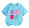 Kids Boys Girls 100% Cotton Short Sleeve Crew Neck T-Shirt, Cute Happy Bear Graphic Print Soft Casual Tee for Children Daily Wear