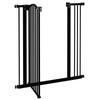 Metal Pet Safety Gate Dog Gate Folding Fence 74-87cm, Black