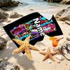 Custom Name Personalized Michael Jackson Print Beach Towel, for Trip Camping Beach Party Home Decor, Birthday Gift for Family & Friends